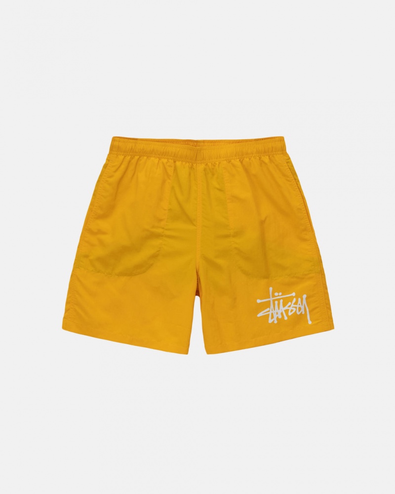 Yellow Men\'s Stussy Big Basic Water Short Swimwear Philippines | ECG-7500