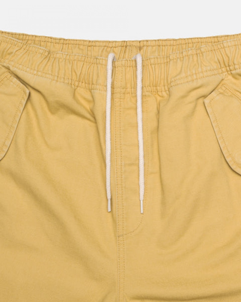 Yellow Men's Stussy Ripstop Cargo Beach Shorts Philippines | OQL-9584