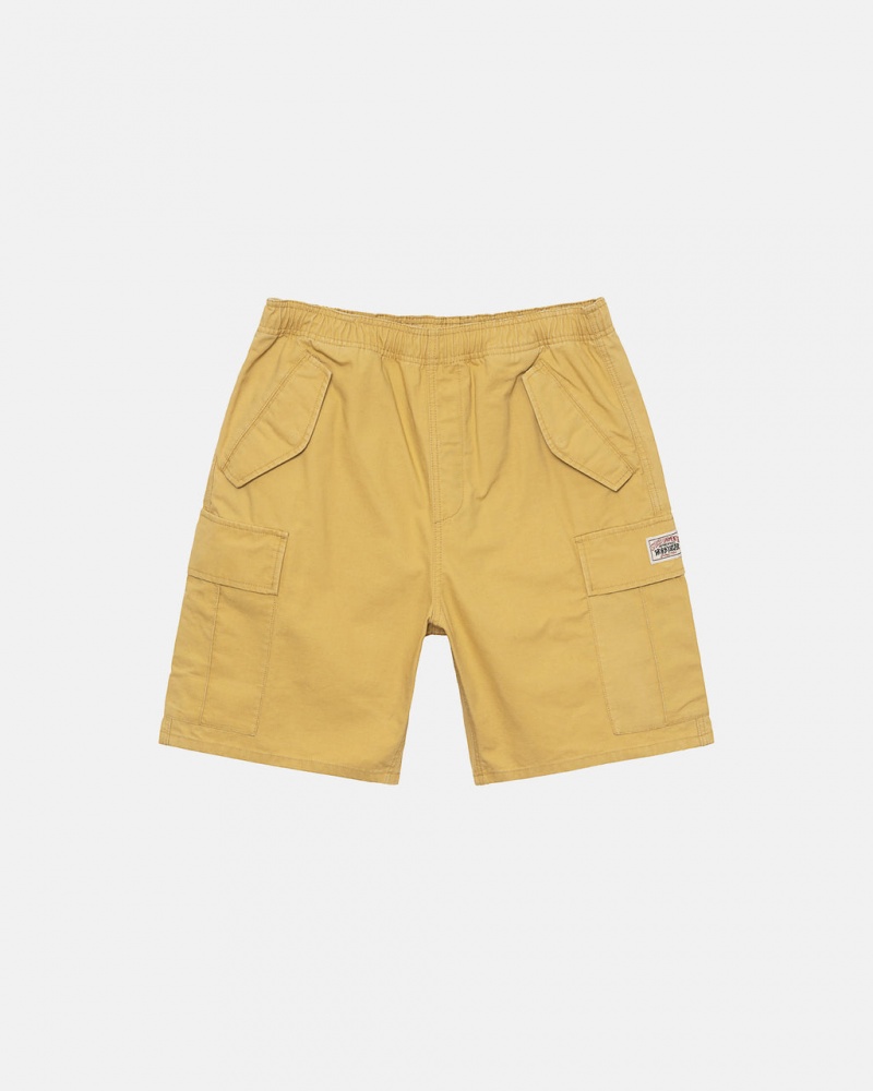 Yellow Men\'s Stussy Ripstop Cargo Beach Shorts Philippines | OQL-9584