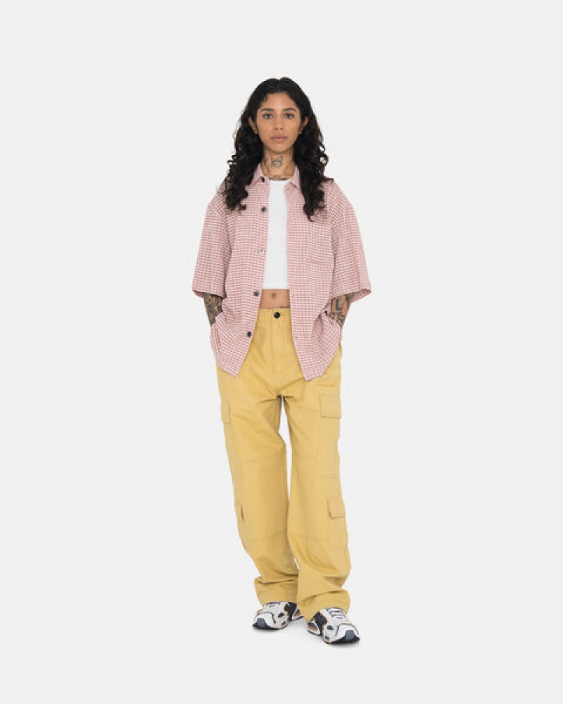 Yellow Men's Stussy Ripstop Surplus Cargo Pants Philippines | NTJ-0248