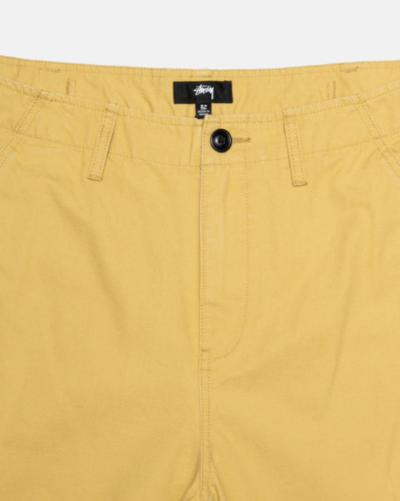 Yellow Men's Stussy Ripstop Surplus Cargo Pants Philippines | NTJ-0248