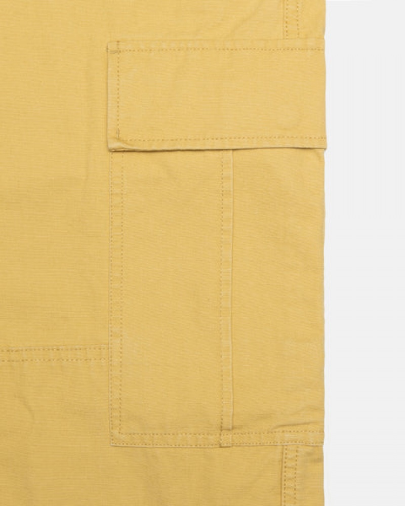 Yellow Men's Stussy Ripstop Surplus Cargo Pants Philippines | NTJ-0248