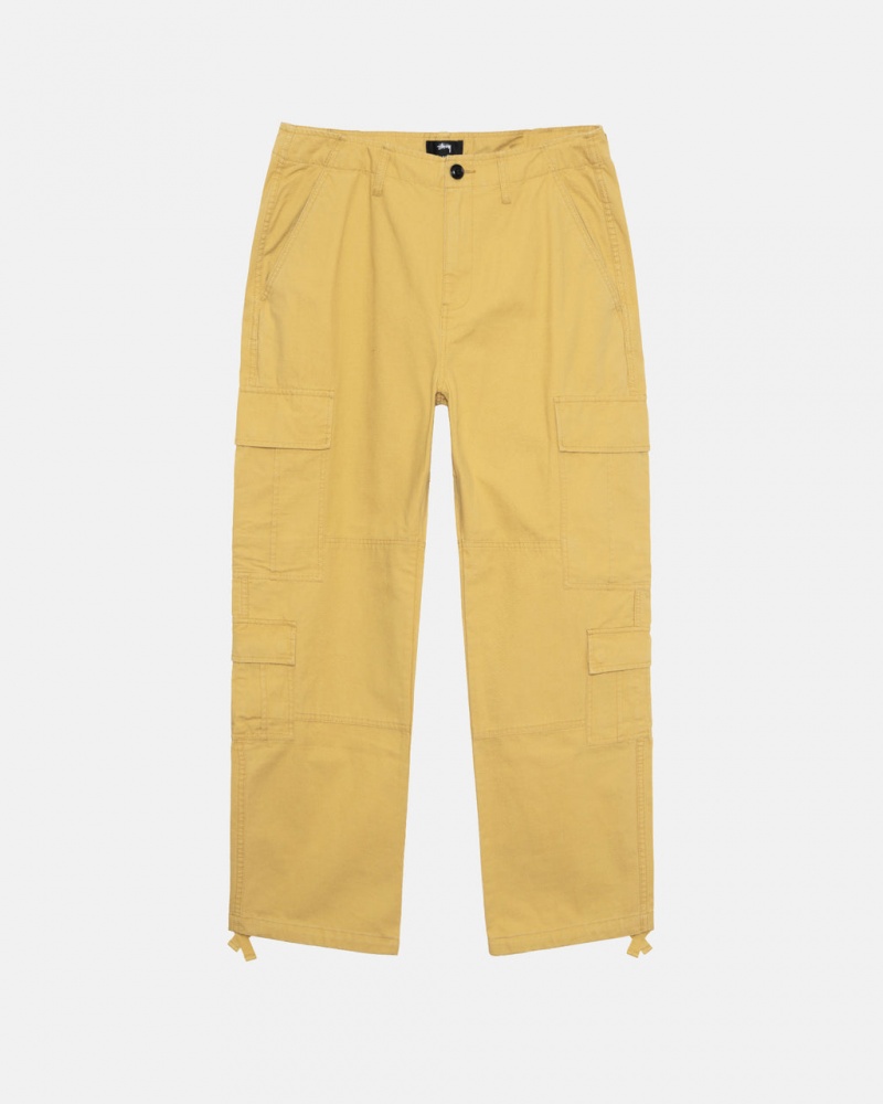 Yellow Men\'s Stussy Ripstop Surplus Cargo Pants Philippines | NTJ-0248