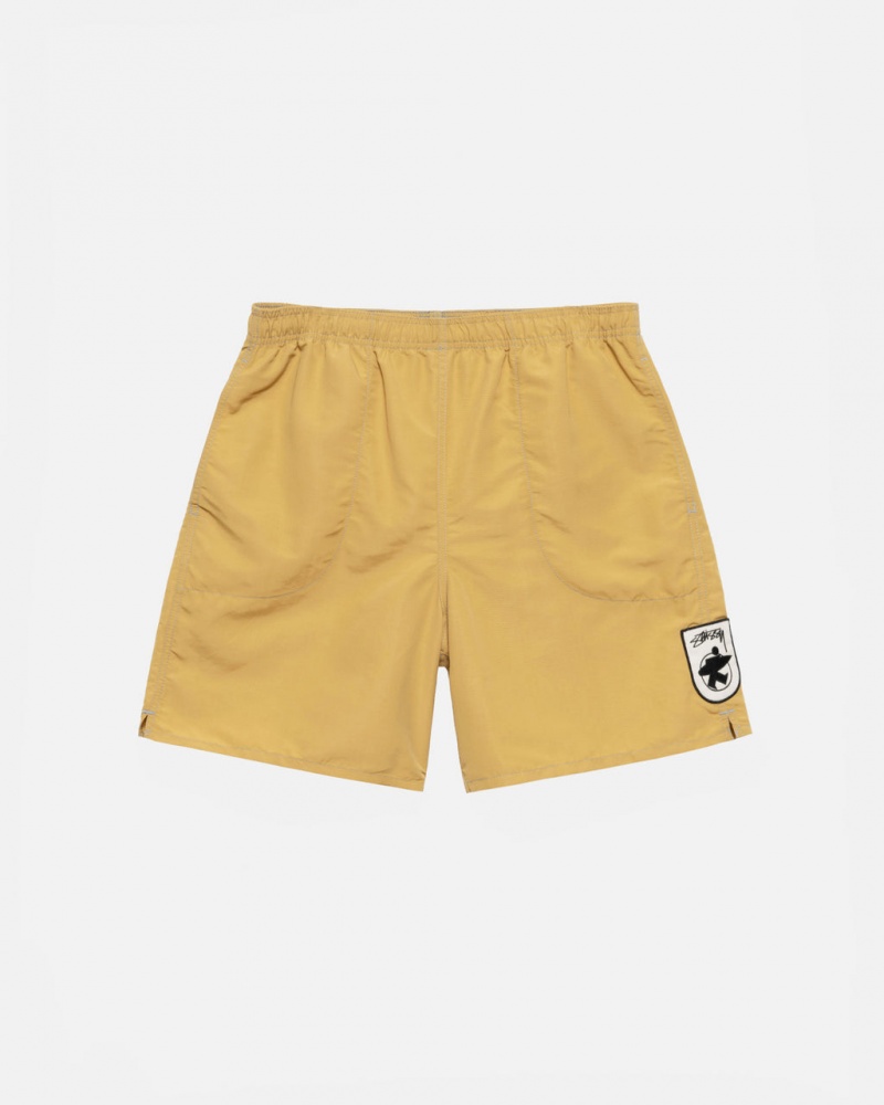 Yellow Women\'s Stussy Surfman Patch Water Short Swimwear Philippines | PQC-2860